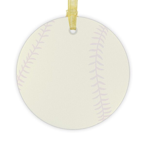 Glass Softball Ornament - Image 2