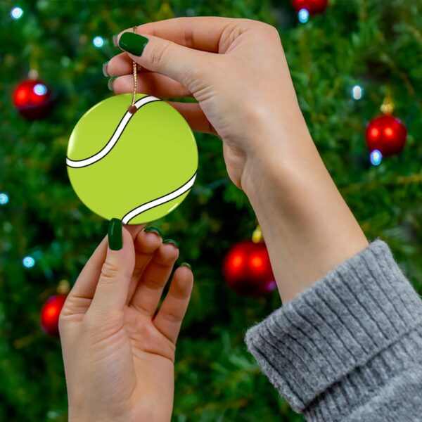 Ceramic Tennis Ornament - Image 3