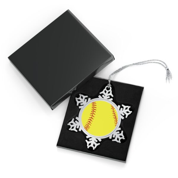 Pewter Softball Ornament - Image 2