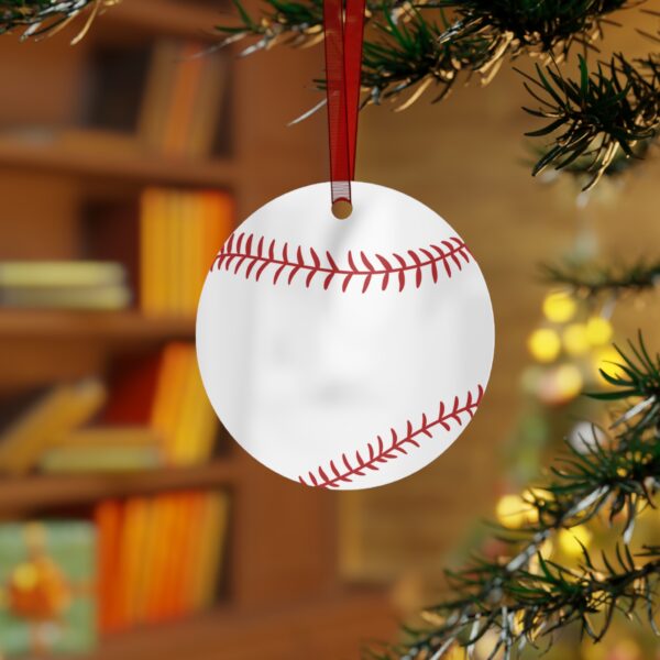 Metal Basketball Ornament - Image 4