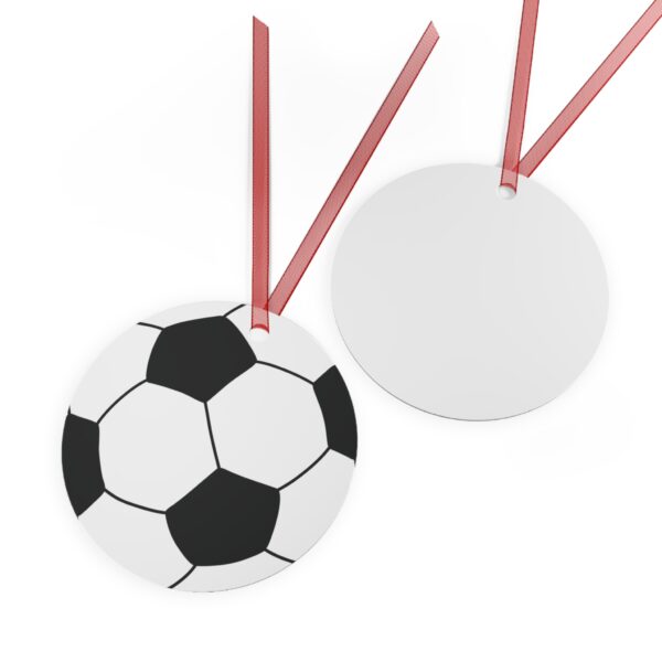 Metal Soccer Ornament - Image 3