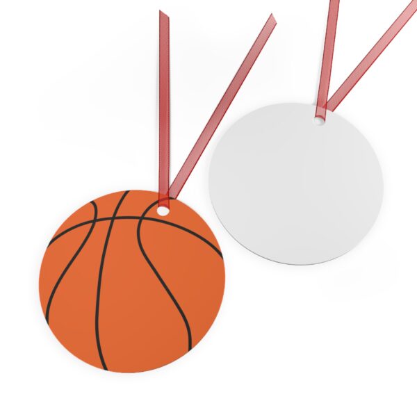 Metal Basketball Ornament - Image 2