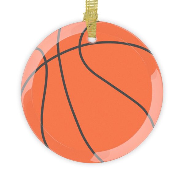 Glass Basketball Ornament