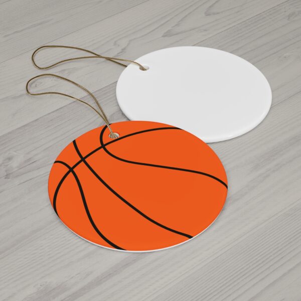 Ceramic Basketball Ornament - Image 2