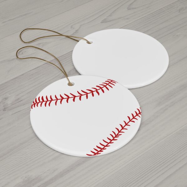 Ceramic Baseball Ornament - Image 2