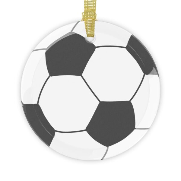 Glass Soccer Ornament