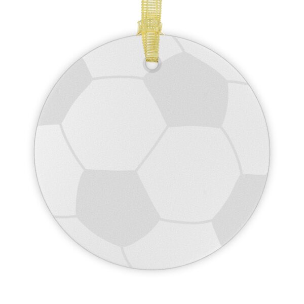 Glass Soccer Ornament - Image 2