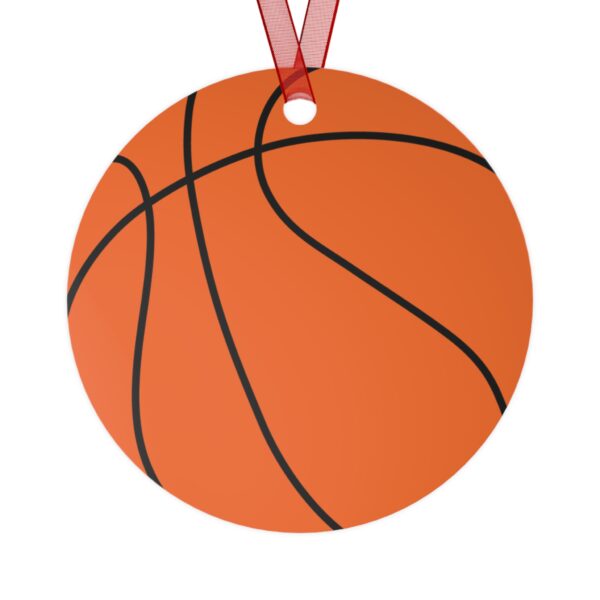 Metal Basketball Ornament