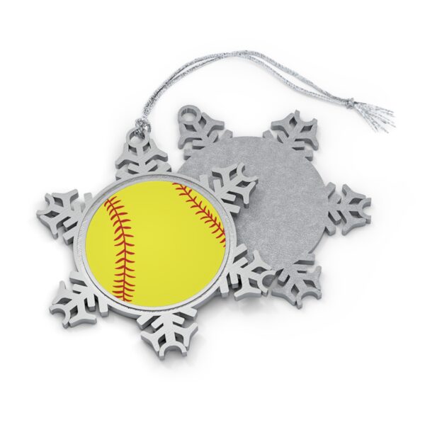 Pewter Softball Ornament