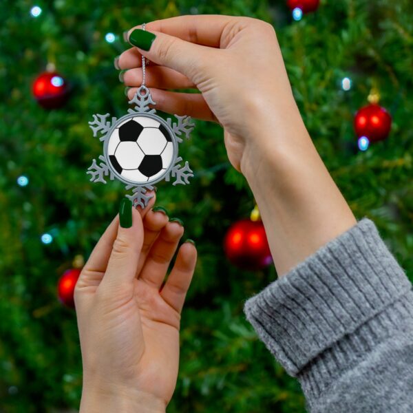 Pewter Soccer Ornament - Image 3