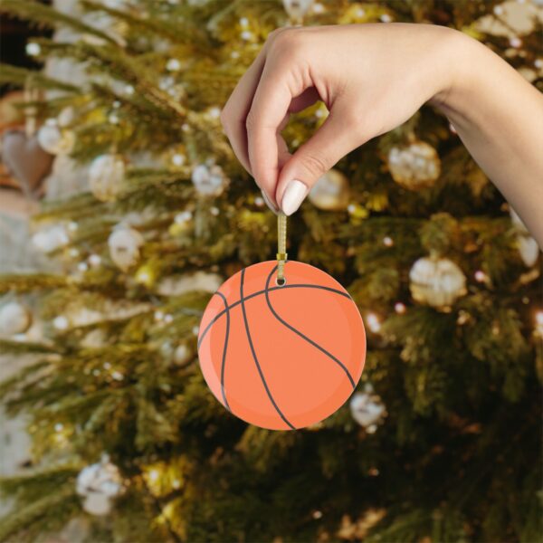 Glass Basketball Ornament - Image 4