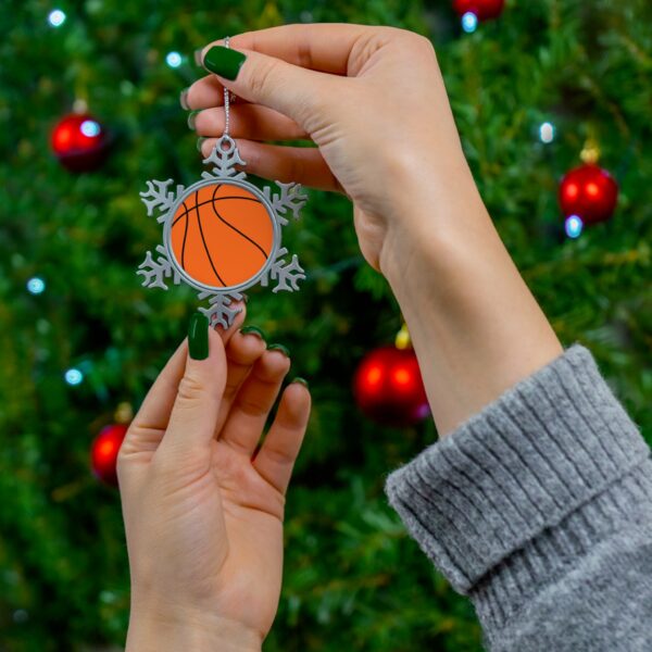 Pewter Basketball Ornament - Image 3