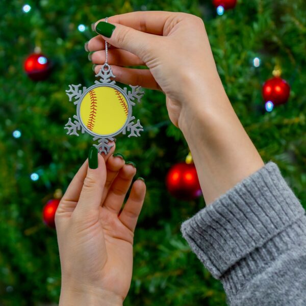 Pewter Softball Ornament - Image 3