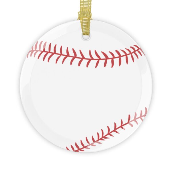 Glass Baseball Ornament