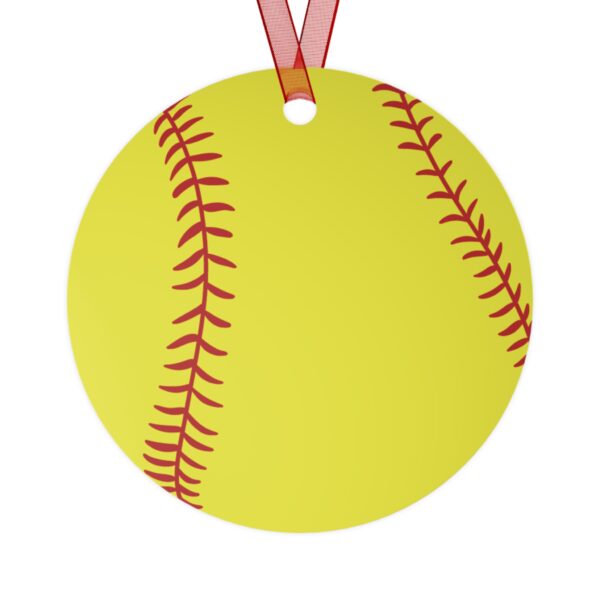 Metal Softball Ornament