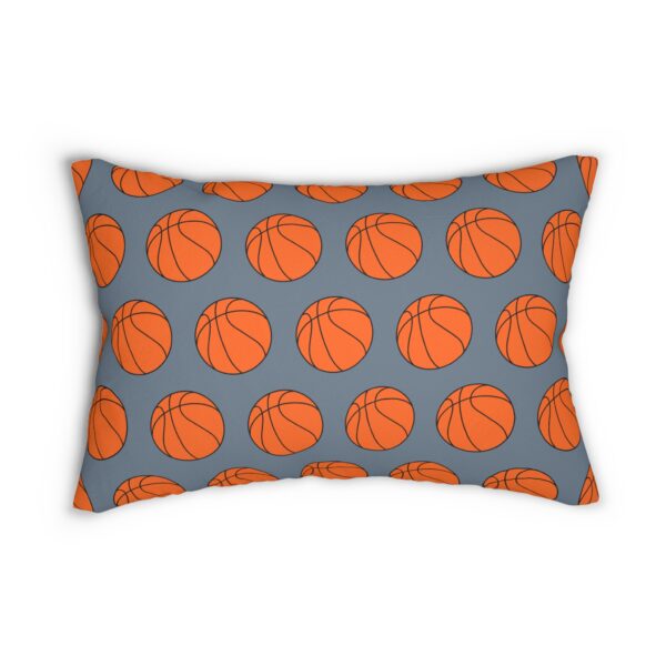 Gray Basketball Lumbar Pillow