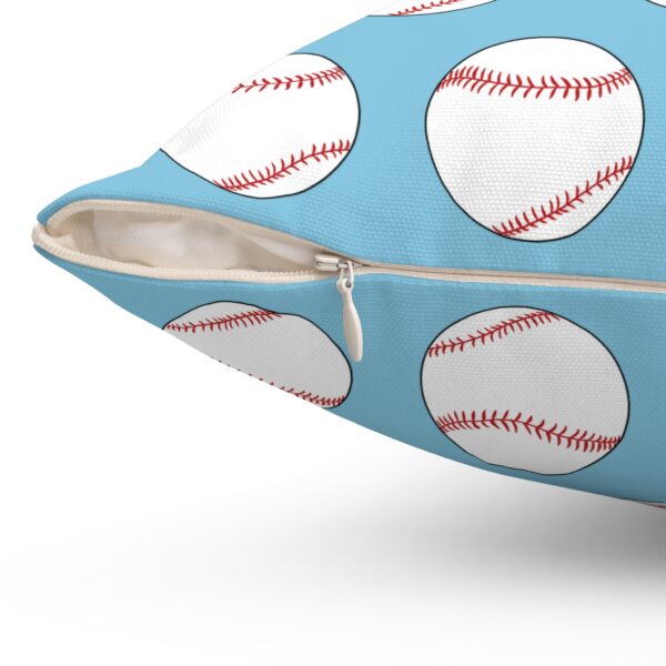 Blue Baseball Throw Pillow - Image 3