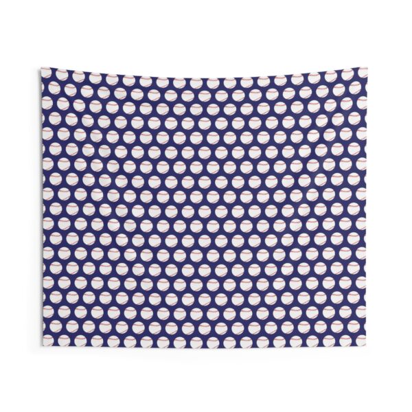 Blue Baseball Wall Tapestry - Image 2