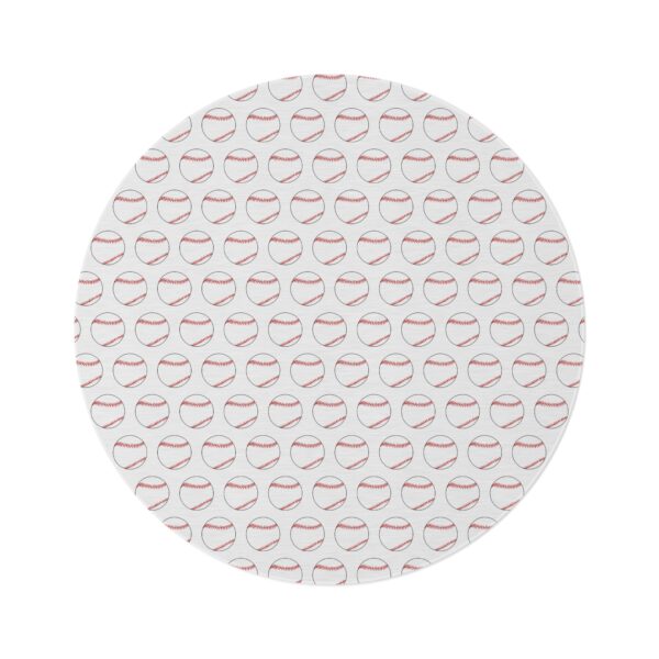 White Baseball Rug - Image 2