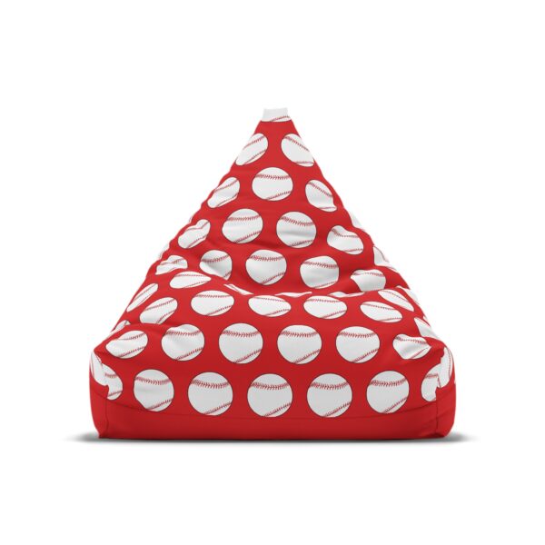 Red Baseball Bean Bag Chair Cover