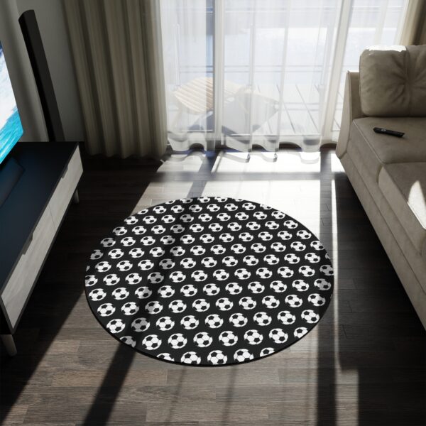 Black Soccer Rug - Image 4