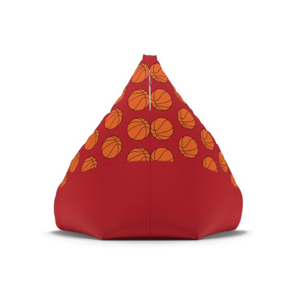 Red Basketball Bean Bag Chair Cover - Image 2