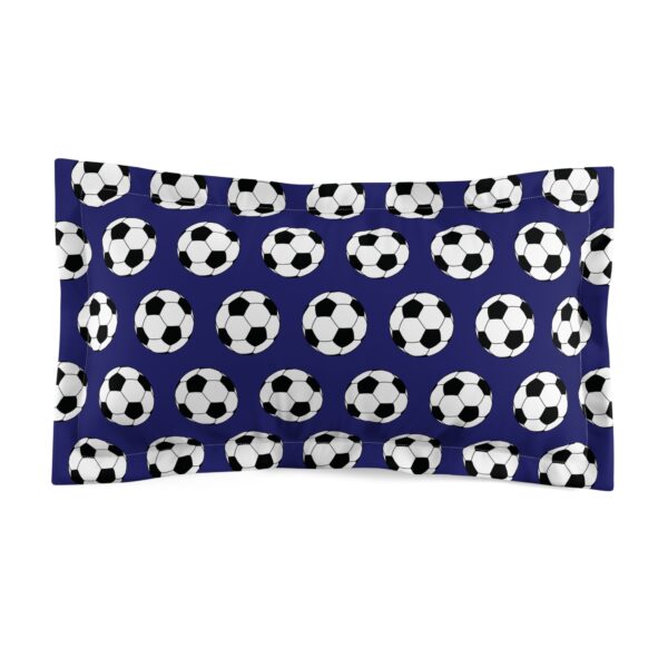 Blue Soccer Pillow Sham