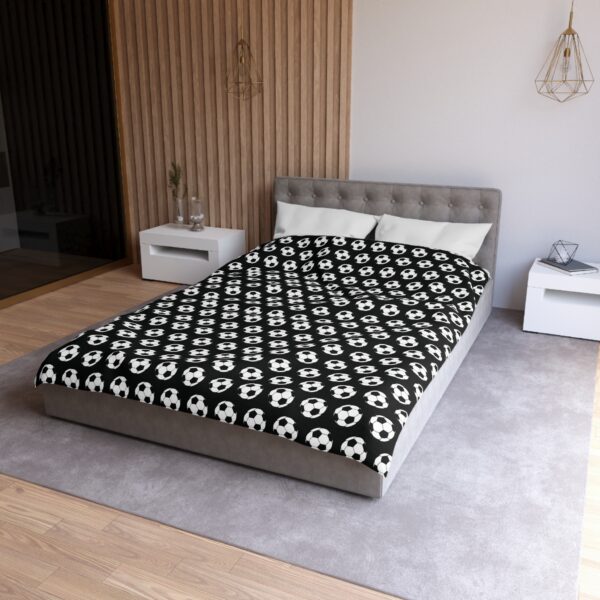 Black Soccer Duvet Cover - Image 6