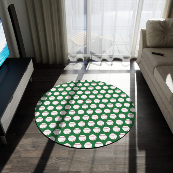 Green Baseball Rug - Image 4