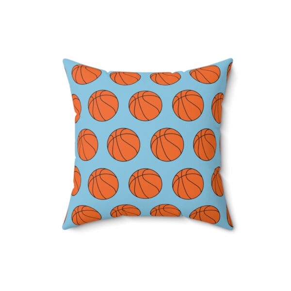 Blue Basketball Throw Pillow - Image 2