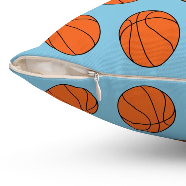 Blue Basketball Throw Pillow - Image 3