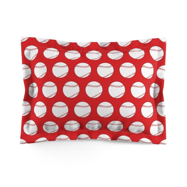 Red Baseball Pillow Sham - Image 2