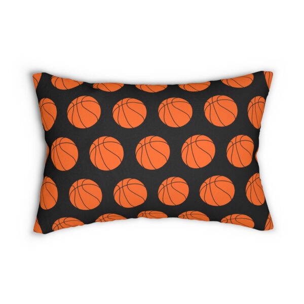 Black Basketball Lumbar Pillow