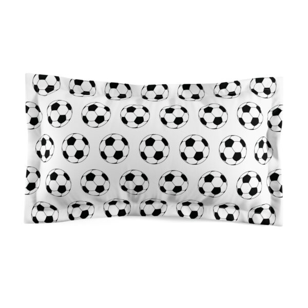 White Soccer Pillow Sham