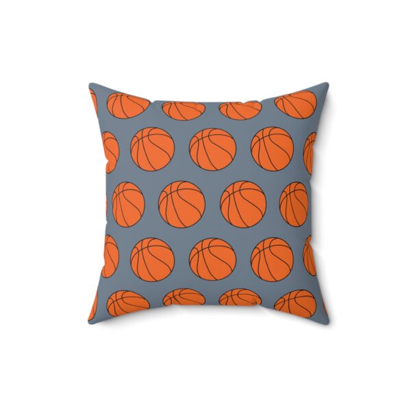 Gray Basketball Throw Pillow