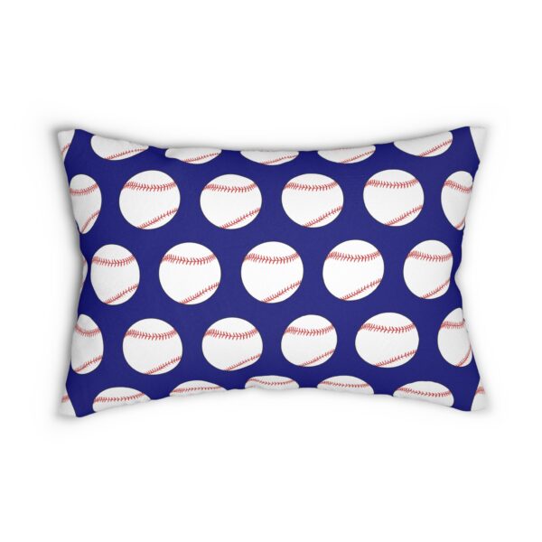 Blue Baseball Lumbar Pillow