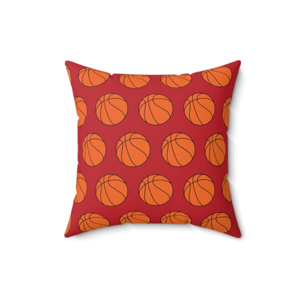 Red Basketball Throw Pillow