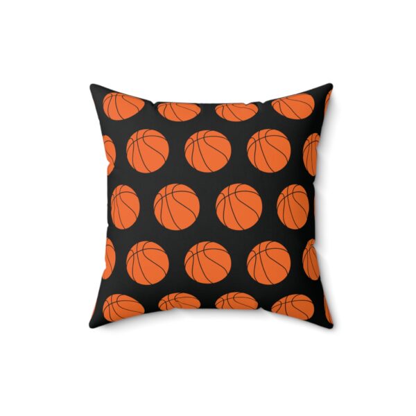 Black Basketball Throw Pillow - Image 2