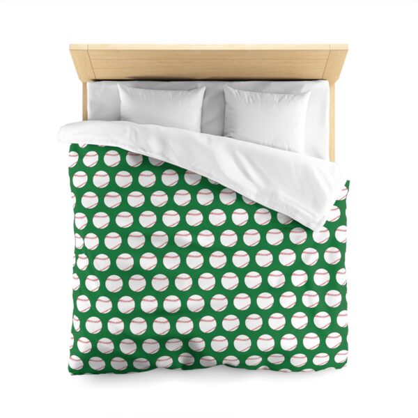 Green Baseball Duvet Cover