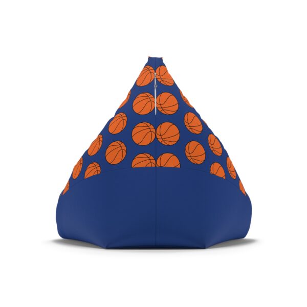 Blue Basketball Bean Bag Chair Cover - Image 2