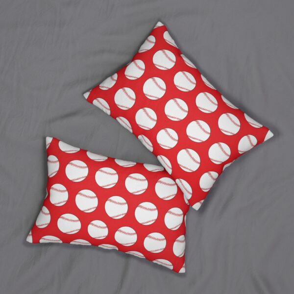 Red Baseball Lumbar Pillow - Image 4