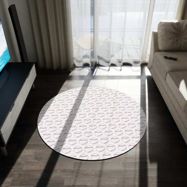 White Baseball Rug - Image 4