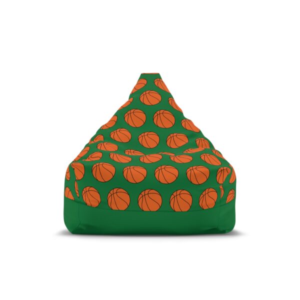 Green Basketball Bean Bag Chair Cover - Image 6