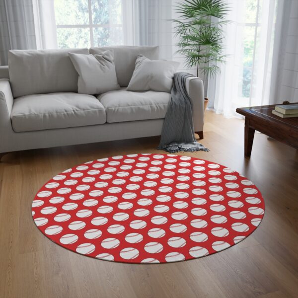 Red Baseball Rug