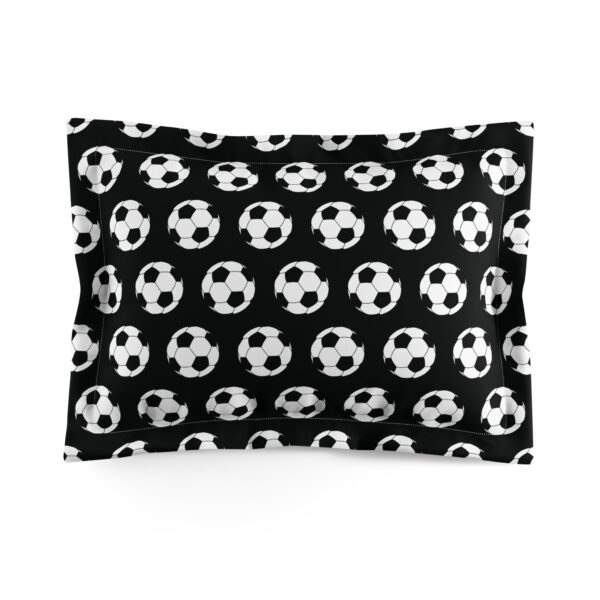 Black Soccer Pillow Sham - Image 2