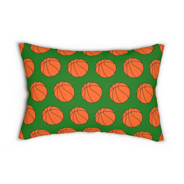 Green Basketball Lumbar Pillow - Image 2