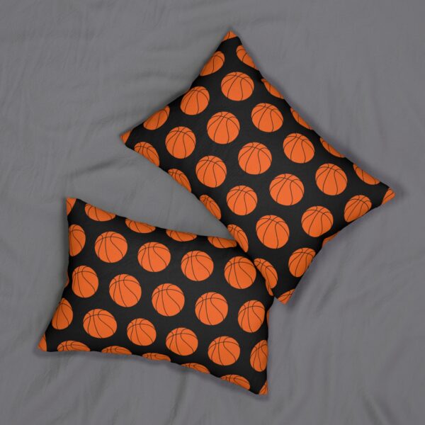 Black Basketball Lumbar Pillow - Image 4