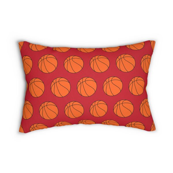 Red Basketball Lumbar Pillow