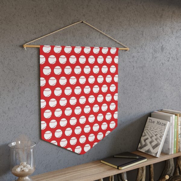 Red Baseball Pennant