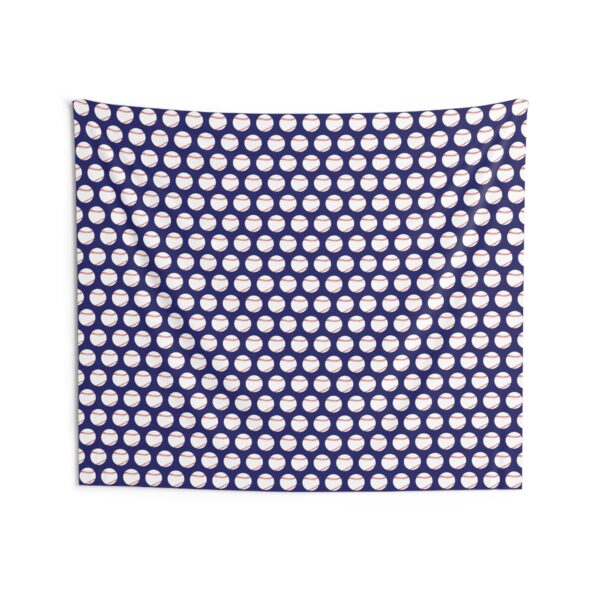 Blue Baseball Wall Tapestry